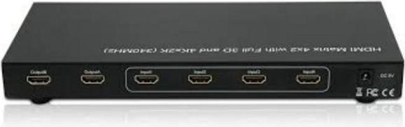 Actual product image Techly HDMI Matrix Switch 4X2 with