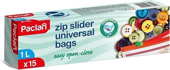 Produktbild Paclan ZIP SLIDER FREEZER BAGS 1LX15PCS 137100 (15 x)