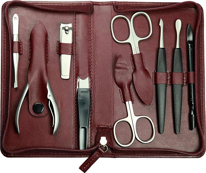 Kniebes Hans Manicure-Etuis Manicure-Etui, Nappa-Vollrindleder bordeaux, rostfrei / 1 Stk.