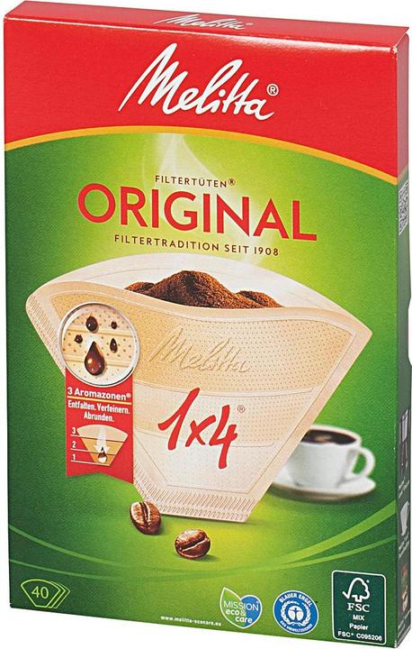 Actual product image Melitta Filter bags 1x4 pack 40 pieces