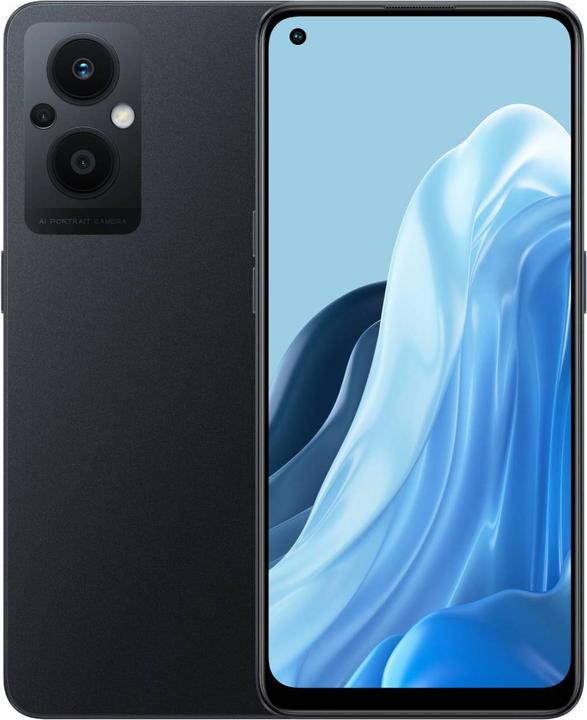 Actual product image OPPO Reno 8 Lite (128 GB, Cosmic Black, 6.43", Dual SIM, 64 Mpx, 5G)