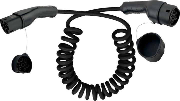 Produktbild InLine EV Spiral-Autoladekabel 22kW Typ2 (Typ 2, 22 kW, 32 A, 5 m)