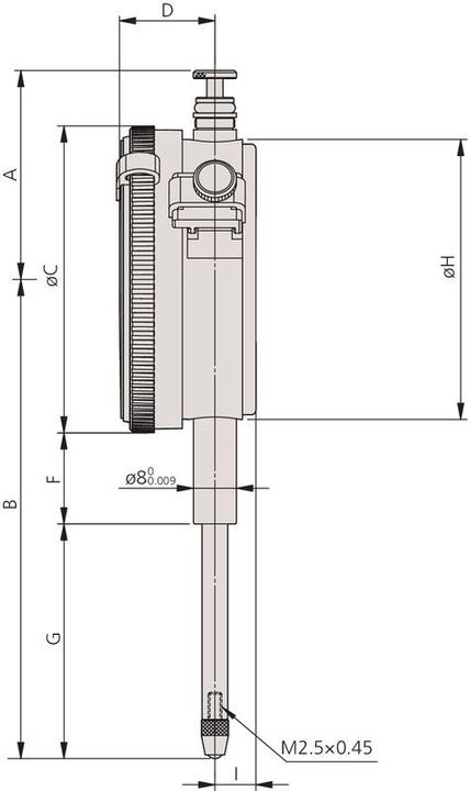 Actual product image Mitutoyo Dial gauge 2050AB-19 (2 cm)