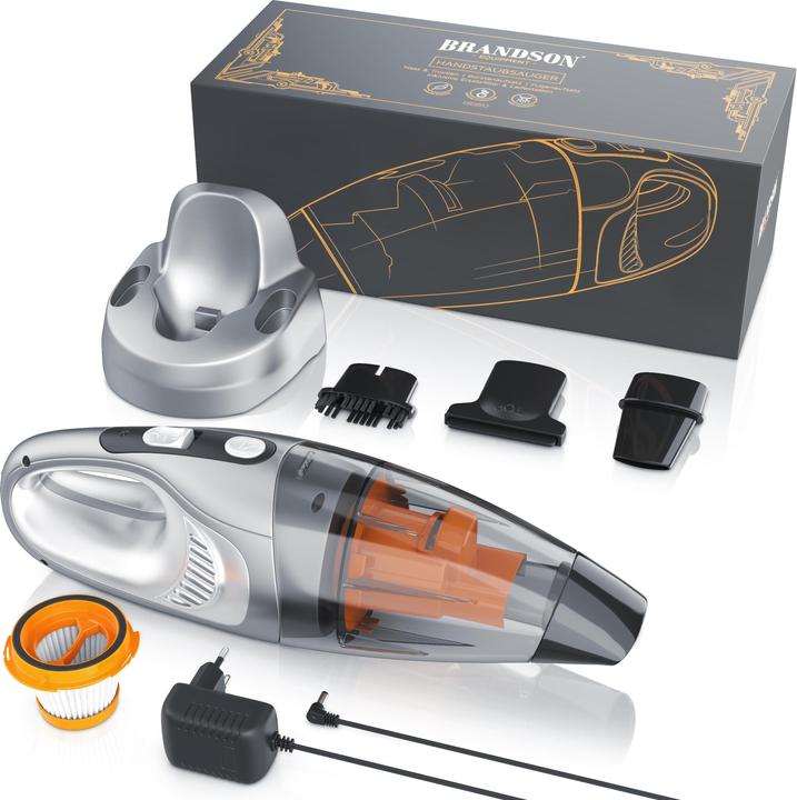 Image du produit Brandson Aspirateur à main à batterie 85 W, sans sac, Aspirateur à main à batterie avec filtre HEPA sans sac