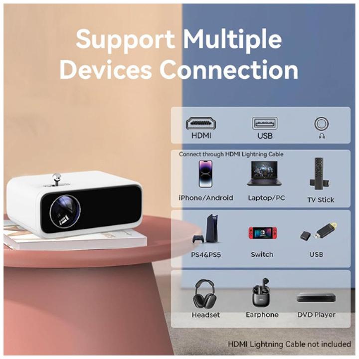 Productafbeelding Xiaomi Wanbo X1 Mini Draagbare Mini Home Cinema Projector Geel (VGA, 200 lm, 1.35 - 2.2:1)