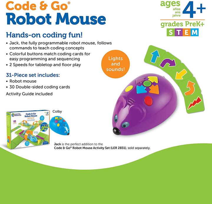 Actual product image Learning Resources Jack robot mouse