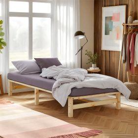 Produktbild Homestyle4u Palettenbett mit Matratze & Lattenrost (90 x 200 cm)