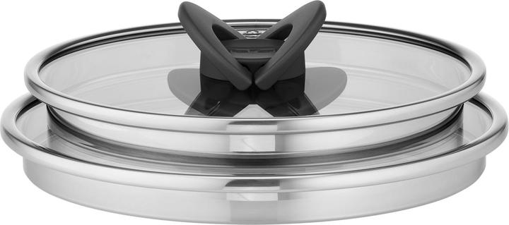 Actual product image Tefal OptiSpace - Pan set - 4-piece (kookpan 18 & 20 cm, koekenpan 24 & 28 cm) (24 cm, Pan set + pot set, Stainless steel)