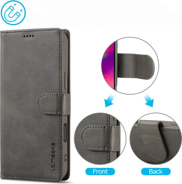 Actual product image LC.Imeeke iPhone 16 Pro - leather case cover (Apple iPhone 16 Pro)