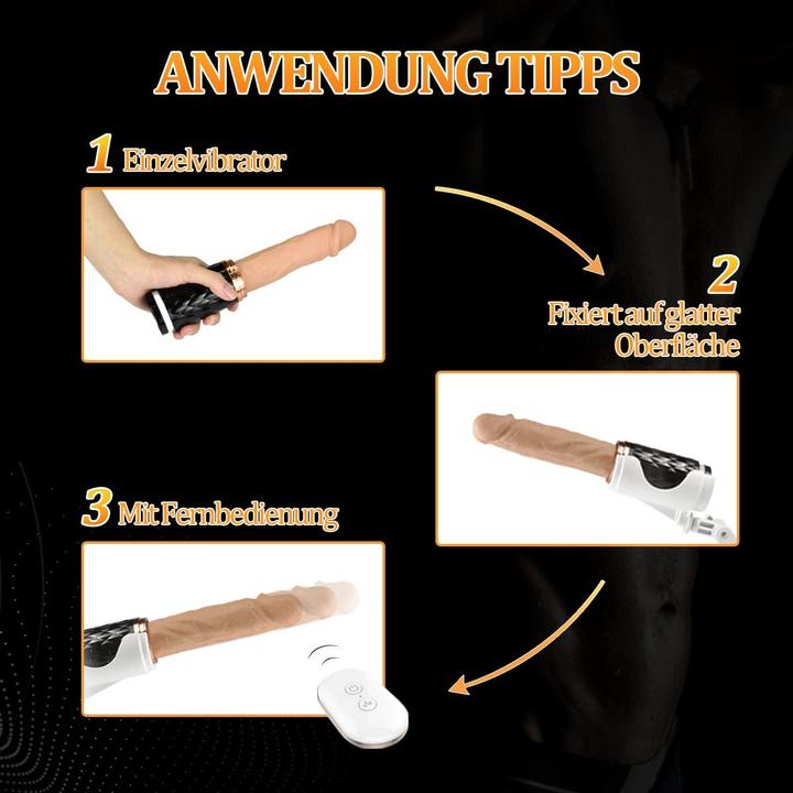 Produktbild Cacuola Realistische Dildo Vibrator mit Stossfunktion