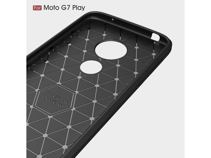 Produktbild Screenguard Motorola Moto G7 Play Hülle Carbon Brushed Soft TPU (Motorola Moto G7 Play)