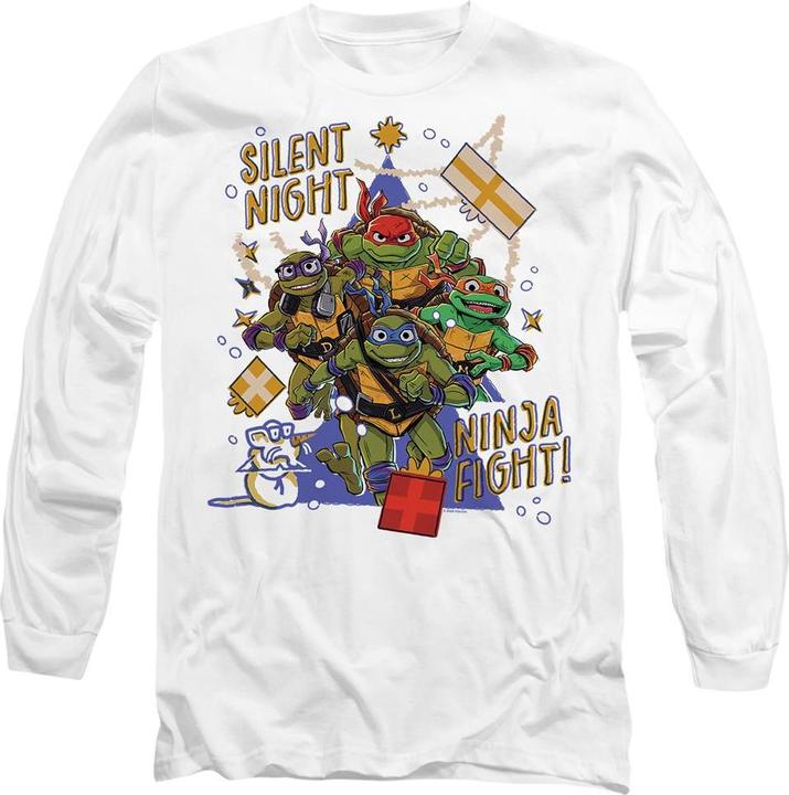 Teenage Mutant NT Silent Night Ninja Fight TShirt weihnachtliches Design (XL)