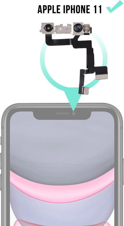 Actual product image Clappio Front camera replacement part iPhone 11 (iPhone 11)