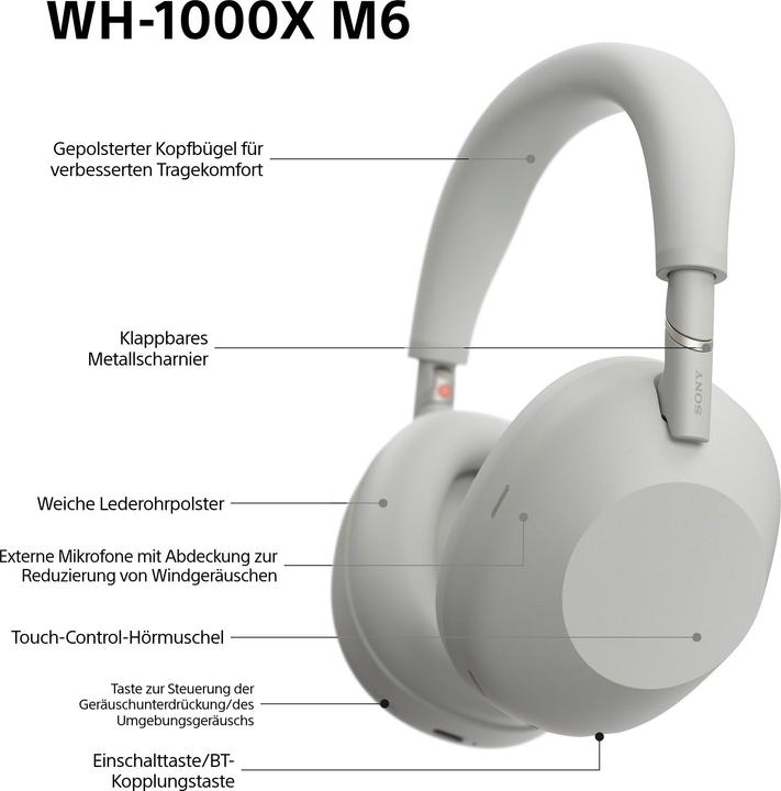 Produktbild Sony WH-1000XM6 (ANC, 30 h, Kabellos)