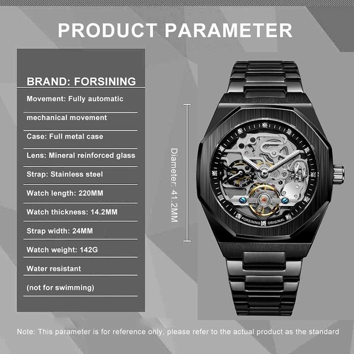 Produktbild Bosni Armbanduhr mit sichtbarem Uhrwerk (Black)