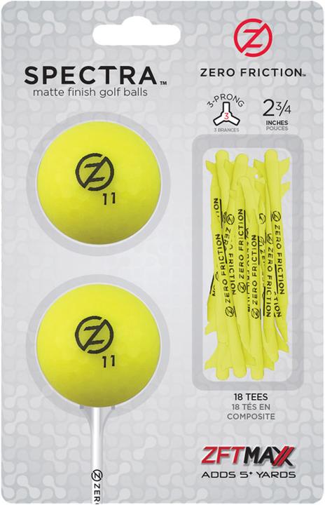 Zero Friction 2 Ball + Tee Blister Pack