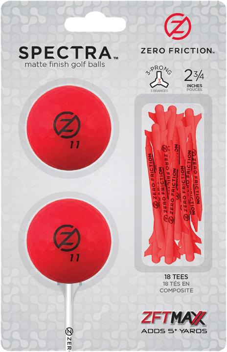 Zero Friction 2 Ball + Tee Blister Pack