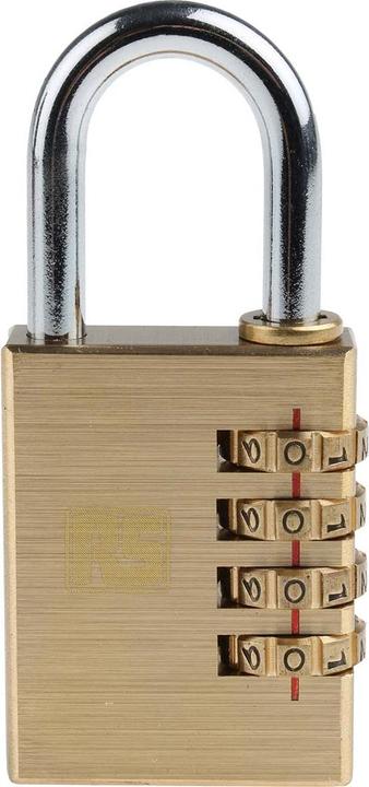 Rs Pro Brass Combination Padlock 40mm