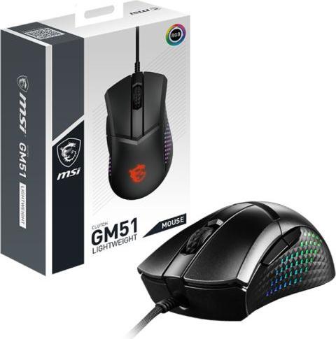 Produktbild MSI CLUTCH GM51 LIGHTWEIGHT mouse Right-hand USB Type-A Optical 26000 DPI (Kabelgebunden)