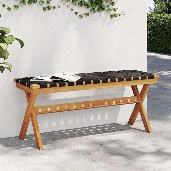 Immagine prodotto VidaXL Panchina da giardino in acacia e tessuto