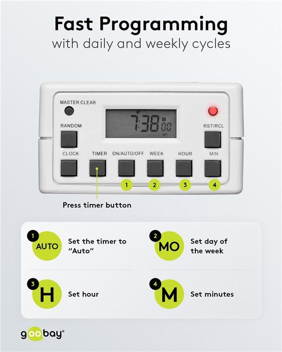 Actual product image Goobay timer