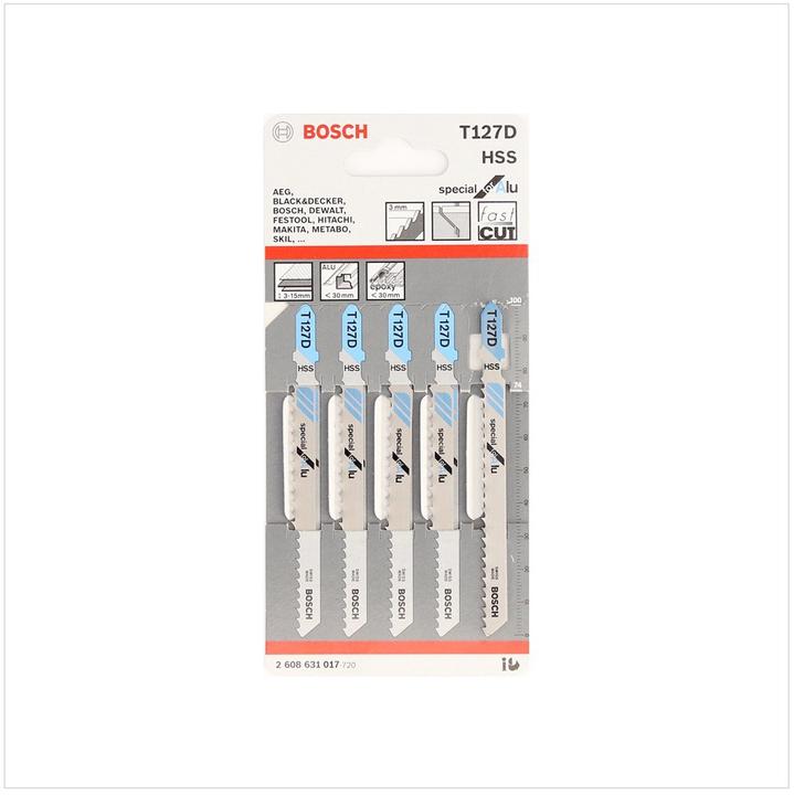 Produktbild Bosch Professional Zubehör PRO Alu T127D Stichsägeblatt, 100 mm, 5-tlg.