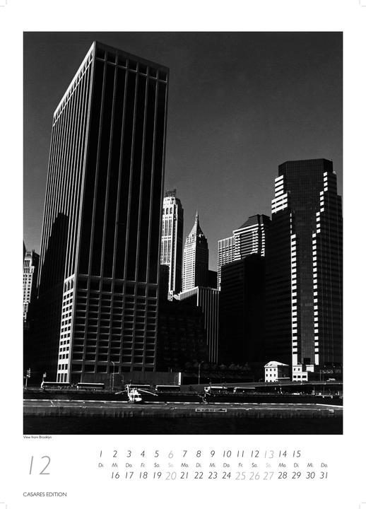 Actual product image New York schwarz-weiss 2026 L 59x42cm (No binding, German)