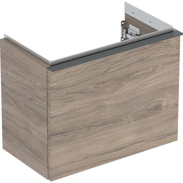 Nussbaum hickory/Melamin Holzstruktur, Griff: lava/pulverbeschichtet matt