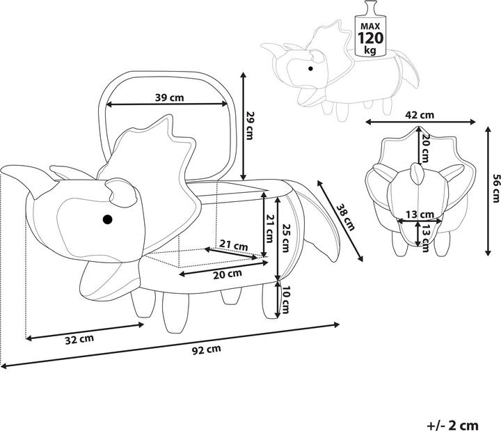Actual product image Beliani Triceratops