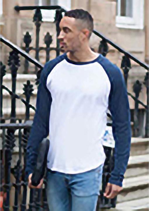 Immagine prodotto Skinni Fit Skinnifit Raglan Baseball Tshirt Manica Lunga (M)