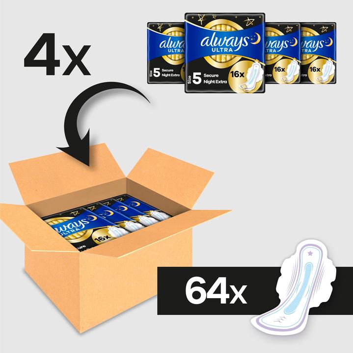 Produktbild Always Ultra Secure Night Extra (64 x, Damenbinden)