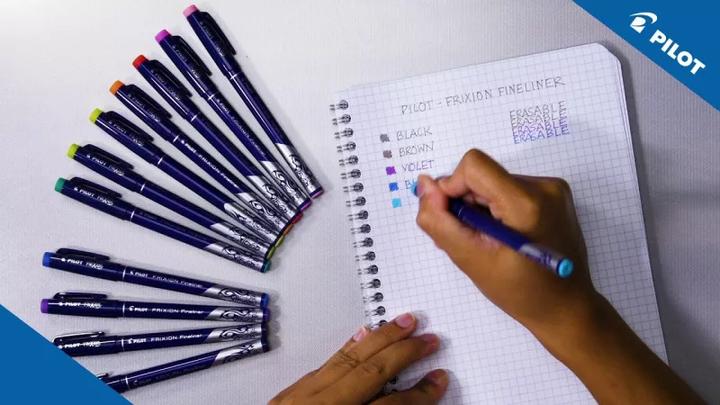 Immagine prodotto Pilot FriXion Fineliner x3 Fancy (Viola, Rosa, Verde chiaro, Blu scuro, 3 x)