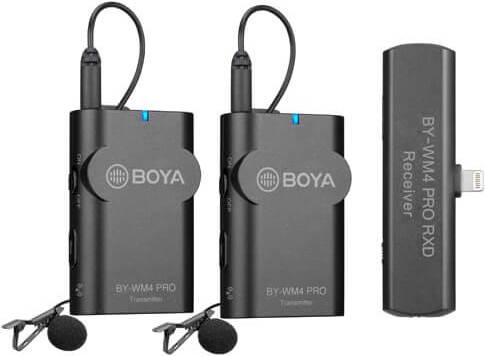 Actual product image Boya 2.4g wireless microphone for ios devices -2 tx+1 rx