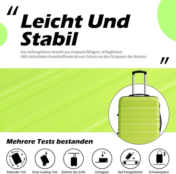 Image du produit Coolife Hartschalenkoffer mit TSA-Schloss und 4 Rollen (38 l, Bagage à main (jusqu'à 50l))