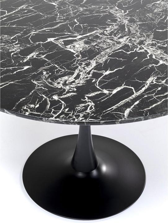 Actual product image Kare Design Table Veneto Marble Black Ø110cm