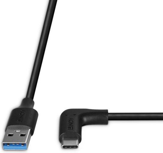 Actual product image Lindy 1.5m USB 3.2 type A to C cable 90° angled (32014) (1.50 m, USB 3.2 Gen 2, 15 W)