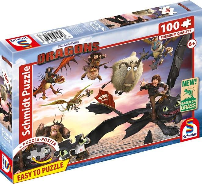 Produktbild Schmidt Spiele Dragons, Drachenreiter 100 Teile (100 Teile)