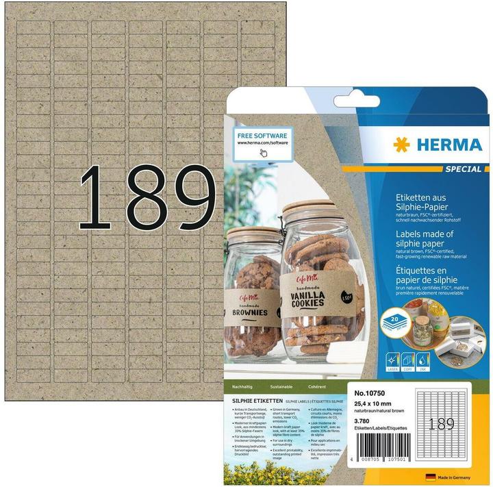 Produktbild HERMA Graspapier Etiketten A4