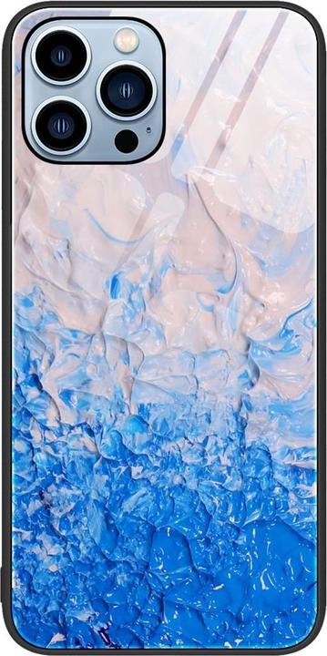Produktbild König Design Hülle Handy Schutz für Apple iPhone 12 13 14 Pro Max mini Plus Case Glas Cover (Apple iPhone 14 Pro)