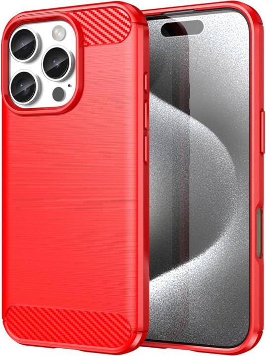 Actual product image Cover-Discount iPhone 16 Pro - Metal Carbon Look Case (Apple iPhone 16 Pro)