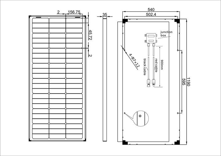 Actual product image Enjoy solar Solar module (100 W, 8.80 kg)