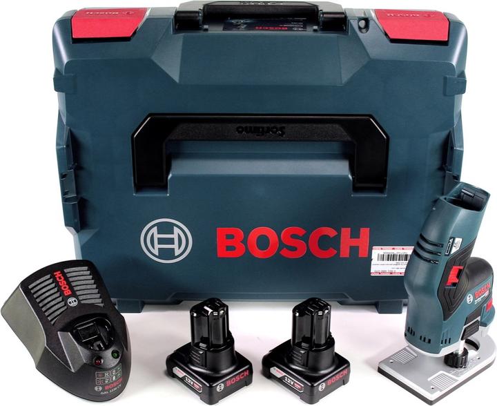 Actual product image Bosch Professional Bosch GKF 12V-8 Cordless Router Trimmer 12V + 2x Batteries 6.0 Ah + 1x Quick Charger + Carry Case L-