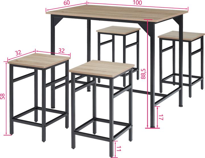 Immagine prodotto tectake Edinburgh (100 x 60 x 88,5 cm)