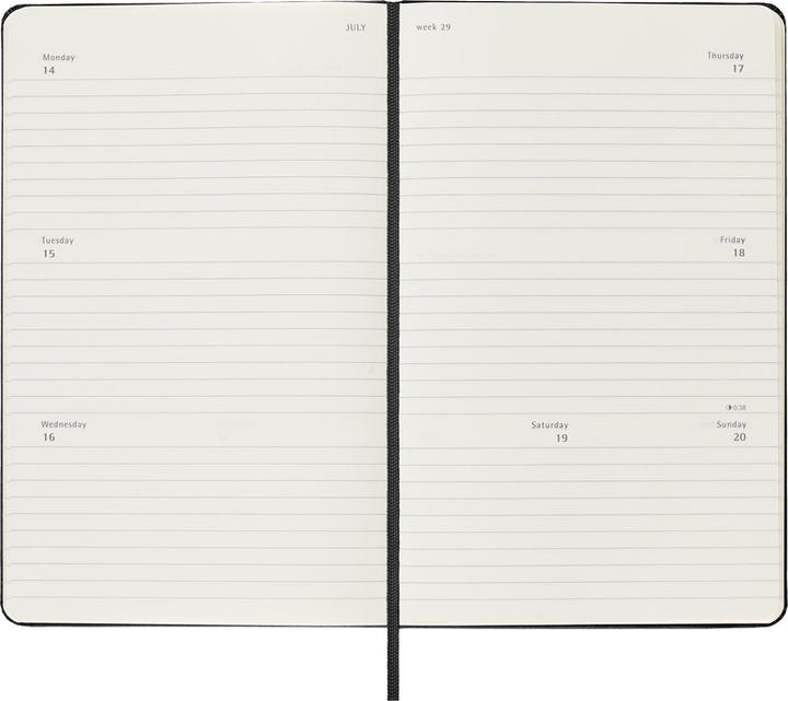 Actual product image Moleskine Agenda commercial Hard Cover Weekly (A5, English)
