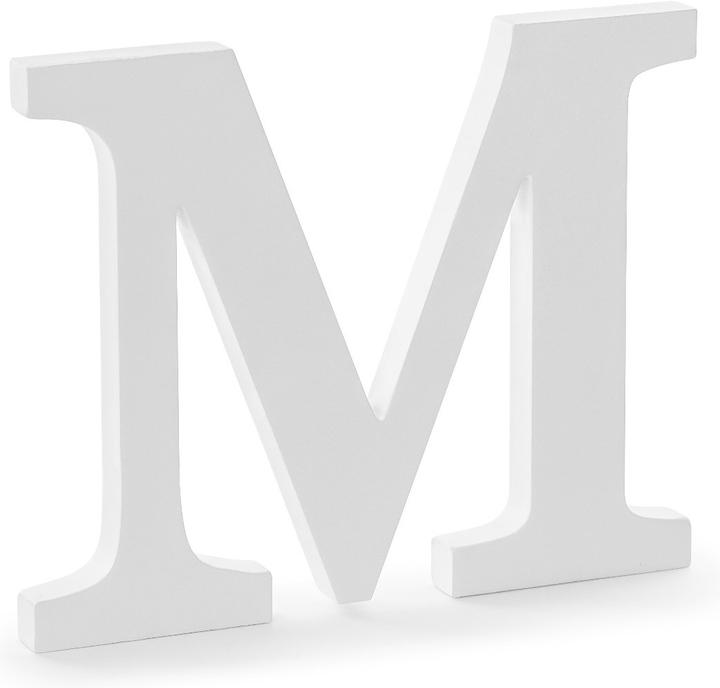 Image du produit Partydeco Lettre en bois "M" blanche