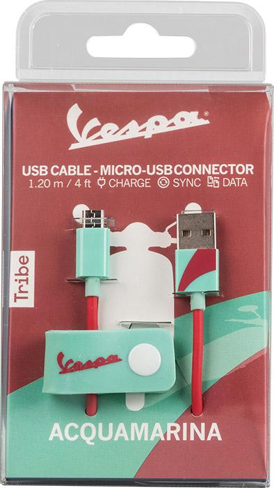Tribe Line - Microusb Cables - 1,2 M (4ft.) - Acquamarina (1.20 m, USB 2.0)