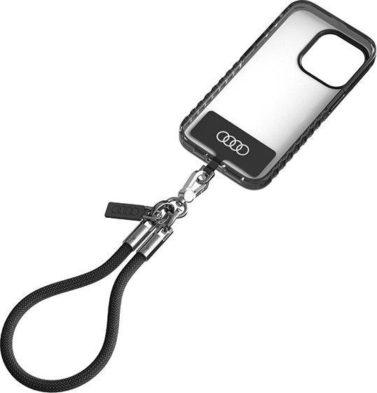 Actual product image Audi uniwersalna smycz do telefonu 28cm 8mm czarny/black AU-HSL8-R8/D1-BK