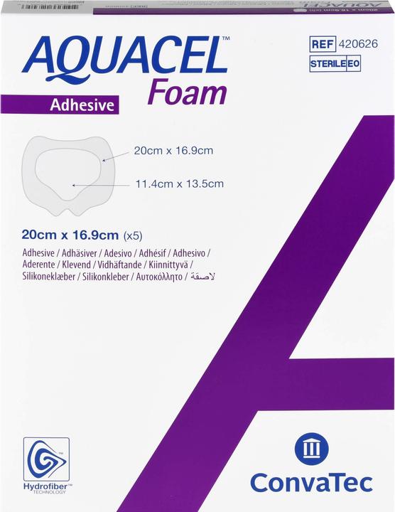 Actual product image Aquacel Ag Schaumverband adhäsiv 20x16.9cm Sakral (5 x)