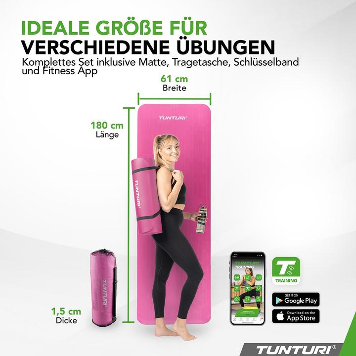 Actual product image Tunturi NBR Fitness Matte (15 mm)