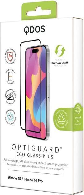 Actual product image QDOS Optiguard Eco Glass Plus (1 Piece, Apple iPhone 15)